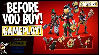 *NEW* KNIGHTS OF THE FOOD COURT Bundle! Gameplay + Combos! Before You Buy (Fortnite Battle Royale)