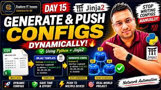 Generate Cisco Configurations Automatically using Python & Jinja2 🔥 | Network Automation | Day 15