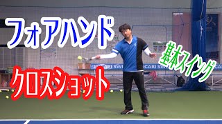 フォアハンドストローククロスショットの基本スイング360°撮影　Tennis Rise テニス・レッスン動画