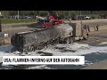 usa flammen inferno auf der autobahn