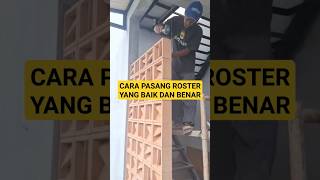 CARA PASANG ROSTER #shorts #short #shortvideo #shortsvideo #arsitek #pagarrumah