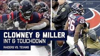 Jadeveon Clowney's INT Sets Up Lamar Miller's TD! | Raiders vs. Texans | NFL Wild Card Highlights