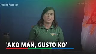 Sara Duterte sinagot ang panawagan ng ama na iwanan na ang pulitika | ABS-CBN News