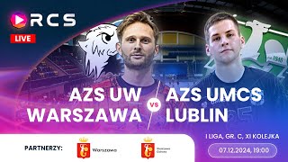 1 LIGA GR.C: AZS UW WARSZAWA vs AZS UMC LUBLIN | 11. KOLEJKA | Piłka Ręczna