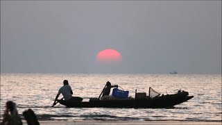 কুয়াকাটায় সূর্যাস্ত । Sunset at Kuakata