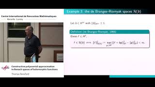 Thomas Ransford: Constructive polynomial approximation in Banach spaces of holomorphic functions