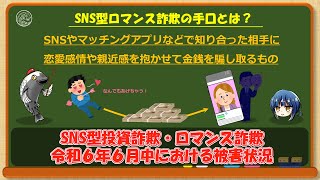 【広島県警察サイバー犯罪対策課】第61回動画配信～SNS型投資詐欺・ロマンス詐欺被害状況６月末版