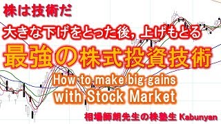 株式投資で急な下げをとった後，返した上げもとる