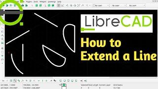 LibreCAD : How to Extend a Line (2021)