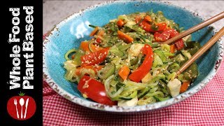 Plant Based (Oil Free) Vegan Vegetable lo Mein : Whole Food Plant Based Recipes
