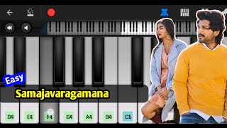 Samajavaragamana | Easy Mobile Piano Cover | #AllaVaikunthapurramuloo | Perfect Piano