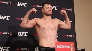 Stipe Miocic weighs in a light 230.5-pounds for UFC 241