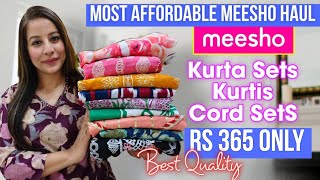 🌸Meesho Most Affordable Kurta sets/ Kurtis \u0026 Cord Sets Starting 365🌸Best Quality For Summers #meesho