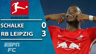 RB Leipzig beat Schalke 3-0 to keep pace with Bayern Munich | ESPN FC Bundesliga Highlights