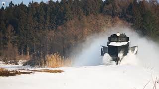 【4k】2019/1/13(Sun)　津軽鉄道　ラッセル　毘沙門～津軽飯詰