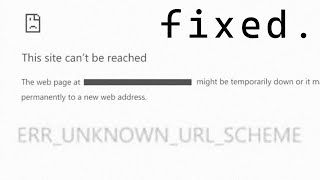 How to Fix ERR UNKNOWN URL SCHEME on Windows 10/11
