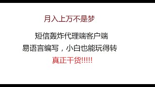 短信轰炸易语言源码前后端，真正月入过万的干货