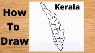 How To Draw Kerala Map - Very Easy Trick