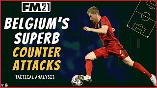 De Bruyne Key To Belgium's SUPERB Counter-Attacks | Martinez Tactical Analysis \u0026 FM21 Tactics