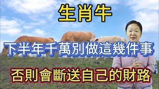 早知道早受益！生肖牛！2023年下半年！千萬別做這幾件事！否則會斷送自己的財路！屬牛人一定要注意！