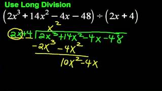 Polynomial Long Division Without Remainder