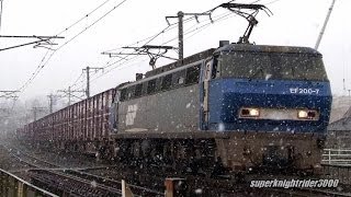 JR貨物 EF200-7号機+コキ20B 貨物列車2072レ 宮内串戸→廿日市 2014.2