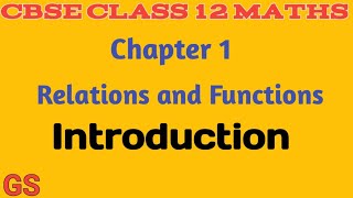 Chapter 1 - RELATIONS & FUNCTIONS | CBSE Class 12th Maths in Tamil | NCERT | Introduction | GS