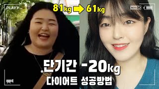 다이어트 자극ㅣ단기간 다이어트 20kg감량 성공 방법(식단, 홈트레이닝)