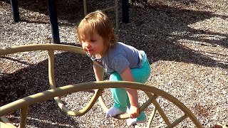 Family Fun with Cute Kid Genevieve Playing at Playground!