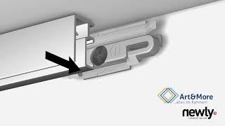 Bilderschiene R10 Compact zur Wandmontage | Bilder aufhängen mit System