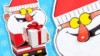 DIY Cardboard Santa | Christmas Crafts For Kids on Box Yourself