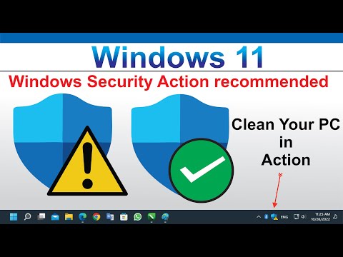 Windows 11 Security action Recommended clear Yellow Triangle sign remove , by Amjad Graphics