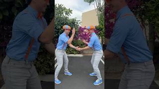 Blippi TWIN Handshake Challenge! Best Friend Dance! #blippi #shorts