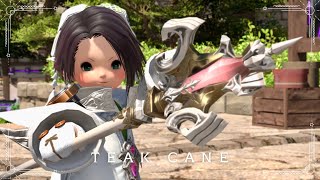 染色できるピンククリスタルの可愛いメイス・白魔道士武器『チークケーン』-Final Fantasy XIV-