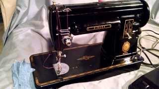 Rare No 3431 Serviced Rewired Vintage 1951 Singer Black 301 Sewing Machine  NA003431