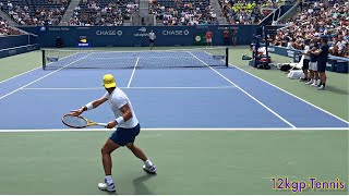 Rafael Nadal \u0026 Alejandro Davidovich Fokina - Court Level Practice Highlights (2022)