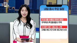 [예지투_내일 증시 주요일정]  국내 5월 수출입 데이터 발표, 비대면 진료 시범사업 시행 #김주영 아나운서 #예지투