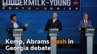 Kemp, Abrams clash in Georgia gubernatorial debate