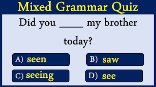 Mixed English Grammar Revision Quiz 2:  Can You Score 30/30 In This Quiz?