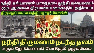 திருமழப்பாடி வைத்தியநாதர் கோயில் நந்தி கல்யாணம் பார்த்தால் முந்தி கல்யாணம் திருமண தடை நிவர்த்தி தலம்