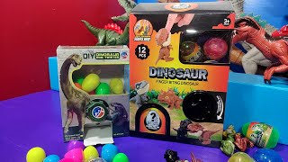 หมุนตู้ไข่กาชาปอง กล่องกระดาษ สุ่มไข่ไดโนเสาร์ Unbox gashapon dinosaur egg toys #aza555