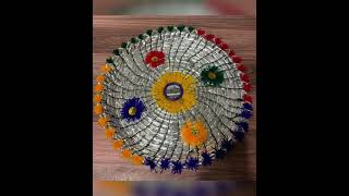 #Traditional SindhiMulti Work Handmade Hotpot Style Pinda#Fancy# Sindhi Mirror# Colorful Roti Pindi#