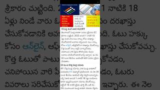 కొత్త ఓటు నమోదు,, పాత ఓటర్ సవరణ... new vote apply