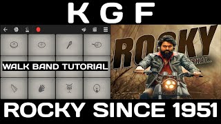 Rocky Since 1951 BGM 🔥 | KGF | Piano tutorial | Mobile Drumming | Walk band tutorial #pianotimepass
