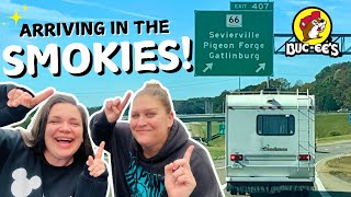 WE MADE IT! Final leg of our RV road trip to THE SMOKIES! We stop at BUC-EE'S & drive the parkway