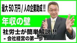 年収の壁を越えろ！　壁とは？106万円そして130万円の壁を超えるための助成金が創設されました。そして、年収の壁とは？