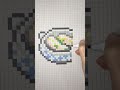 白ソーセージのアナログドット絵描いてみた🍴 shorts drawing pixelart