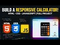Responsive Calculator Web App Using HTML CSS JavaScript | Full Project
