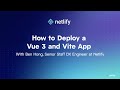 How to Deploy a Vue 3 and Vite App on Netlify