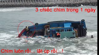 Lật úp chiếc ghe thứ 3 tại cửa biển trong 1 ngày